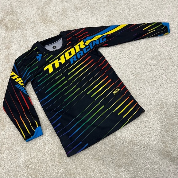 thor Other - Thor Motorcross Jersey Youth MultiColor Racing Graphic Dirtbike Size Medium,